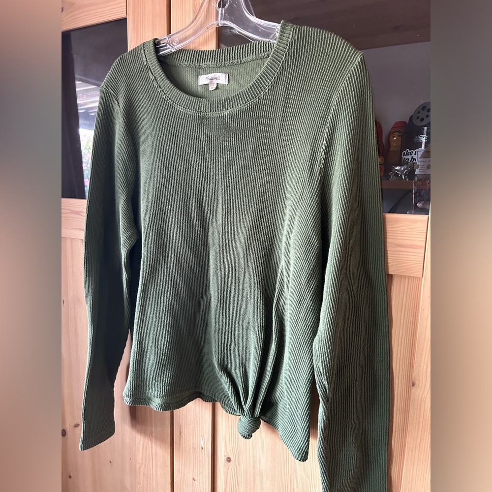 Madewell Army Green Long Sleeve Women’s Shirt Size Large
